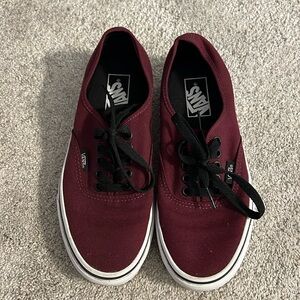 BURGUNDY VANS - SIZE 8